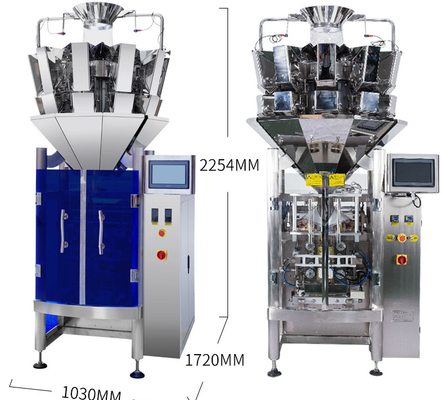Multi Head Weigher Grains VFFS Packing Machine Form Fill And Seal 520A