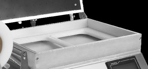 Touchscreen Control Hand Pressed Plastic Tray Vacuum Skin Sealing Machine with Food Grade 304 Stainless Steel