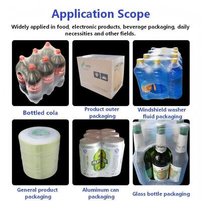 Fully-automatic large sleeve shrink wrapper for mineral water bottles beverage beer cans PE/POF film shrink wrapping