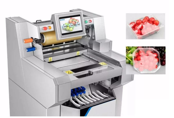 1415 Mm Multi Packing Machine Tray Sealing 3kg Food Fresh Fruit Cling Film