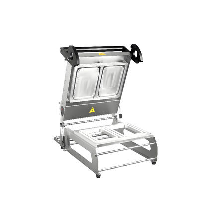 Fechador de bandeja manual compacto de aço inoxidável FR370E com garantia de 1 ano para embalagens de alimentos