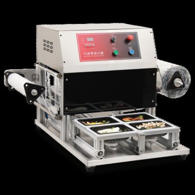 Máquina seladora de bandeja totalmente automática CH-QF430T-S com aço inoxidável de qualidade alimentar e molde de alumínio anodizado 6061 para embalagens de alimentos frescos