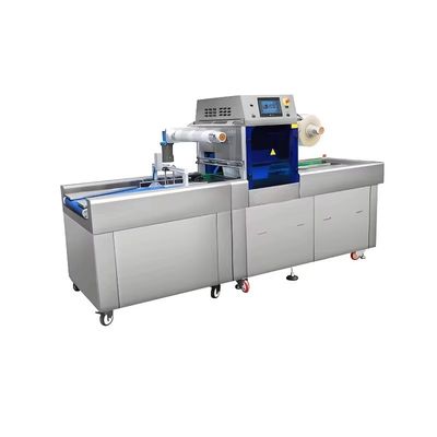 Máquina de vedação de embalagens a vácuo de cadeia totalmente automática Sealer de bandeja de plástico DQ580AT-V