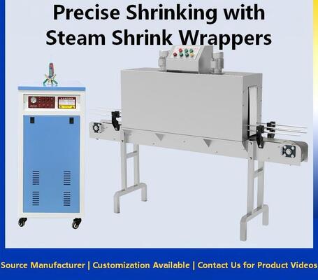 Fully Automatic Electric PLC-Controlled Steam Heat Shrink Wrapping Machine PVC/PET Film Sleeve Wrapper for Beverage Bottles Cans